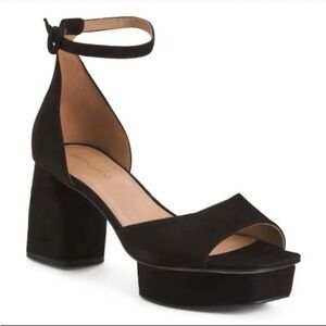 Bernardo Black Suede Platforms size 9